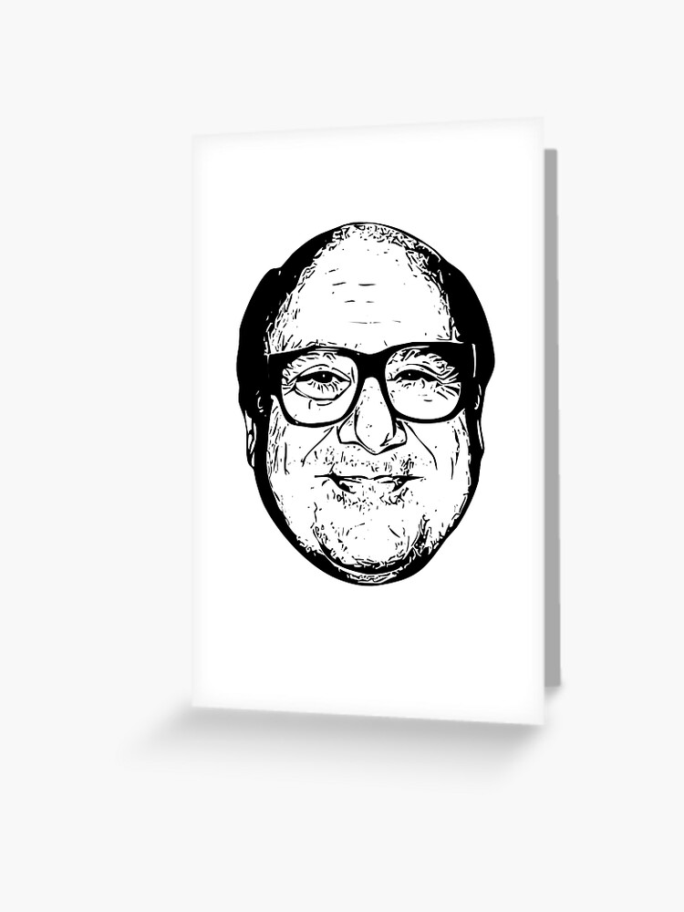 Danny De Vito Drawing Art Tv Movie Meme Greeting Card By Shieldapparel Redbubble