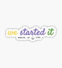 mobile mardi gras Sticker