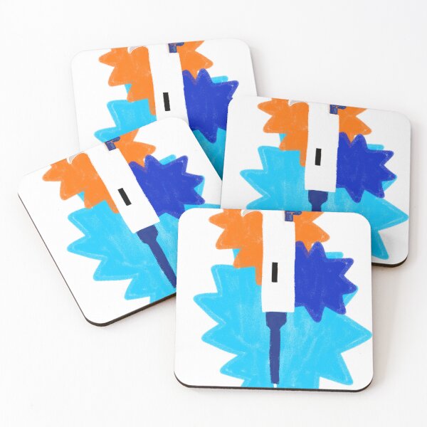 Item preview, Blue and orange micropipette art designed and sold by artbiome.