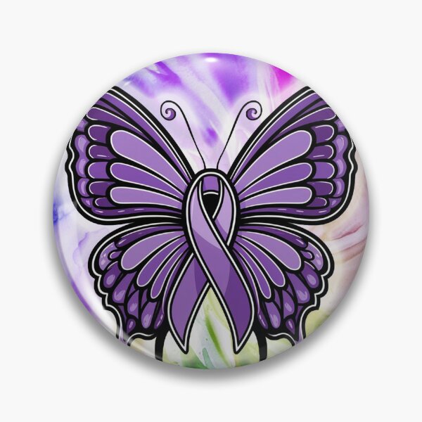 Item preview, Lupus Awareness & Support Butterfly Watercolor Purple Ribbon designed and sold by tamdevo1.