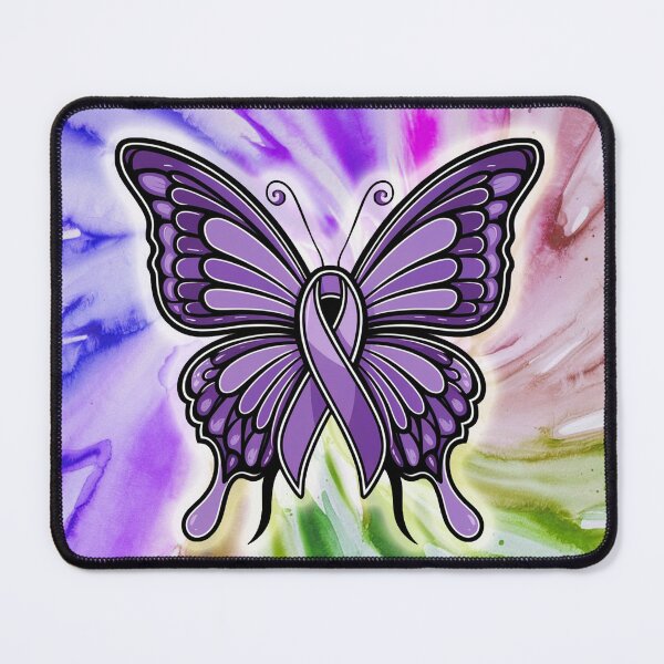 Item preview, Lupus Awareness & Support Butterfly Watercolor Purple Ribbon designed and sold by tamdevo1.