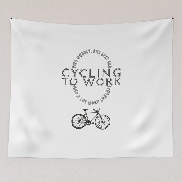 Item preview, Cycling to work - Two wheels, one less car and a lot more laughs! designed and sold by PhotoGros-4U.
