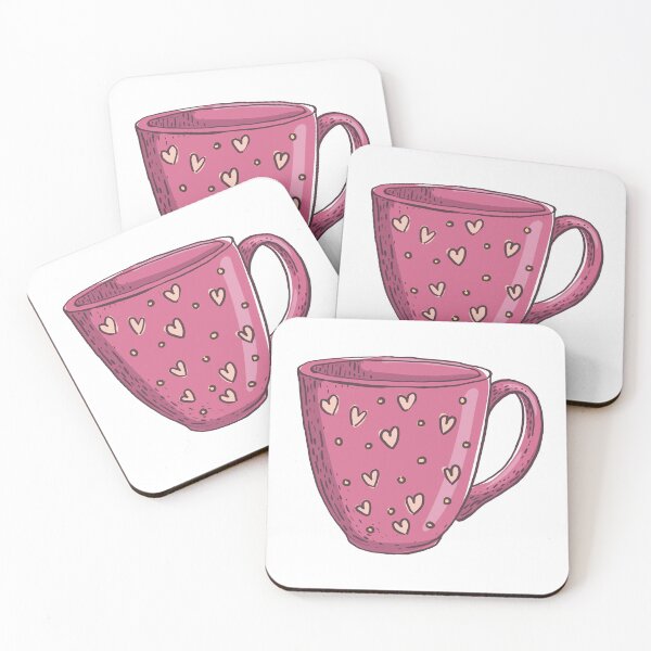Item preview, Pink Cup of Love Peach with Hearts designed and sold by Lifestyle by Croff.