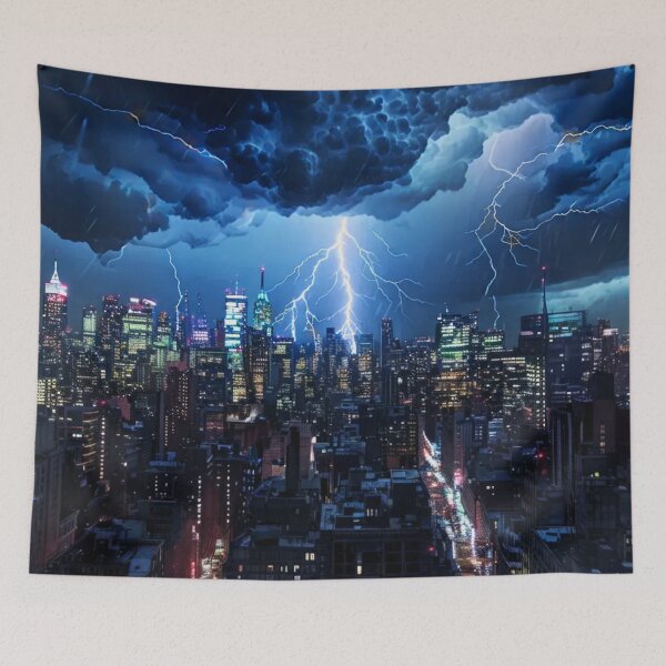 Item preview, Violent Thunderstorm over Dark City designed and sold by MPJeffers.