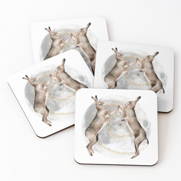Item preview, Mystical Pagan Hares and the Full Moon designed and sold by WildWoodlandWitch.