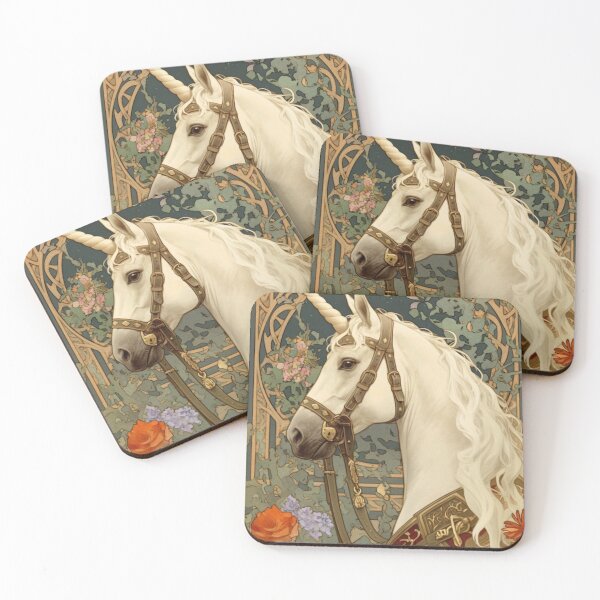 Item preview, Art nouveau Unicorn  designed and sold by MendaciousMina.