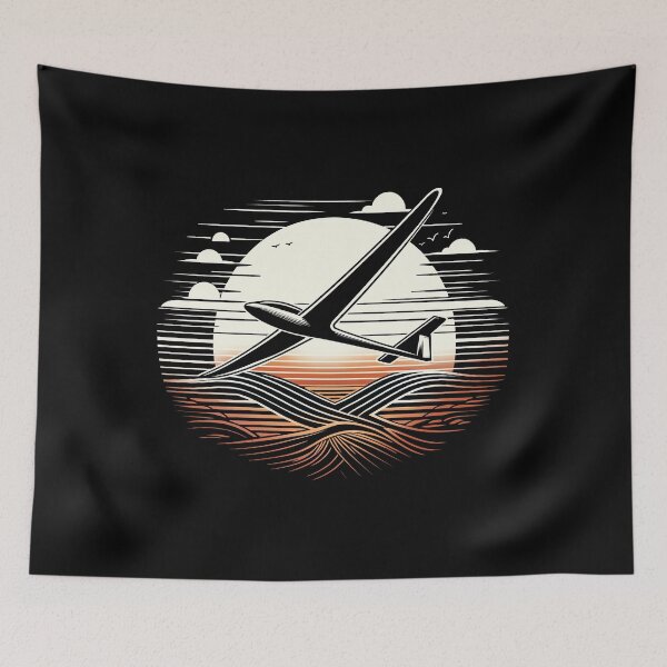 Item preview, Glider Plane Pilot Sailplane aerial floating soaring designed and sold by These_Prints.