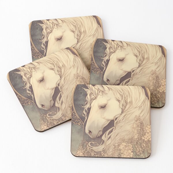 Item preview, Art nouveau Unicorn  designed and sold by MendaciousMina.