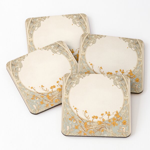 Item preview, Art nouveau Floral label designed and sold by MendaciousMina.
