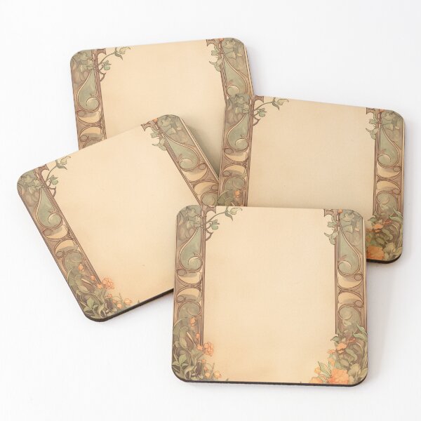 Item preview, Art nouveau Floral label designed and sold by MendaciousMina.