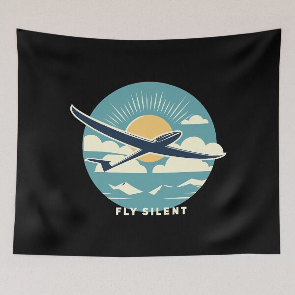 Item preview, Fly Silent Glider Plane Pilot Sailplane aerial floating soaring designed and sold by These_Prints.