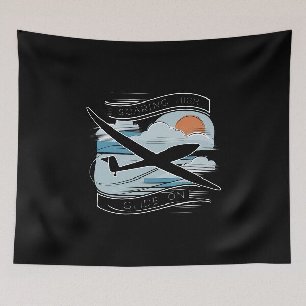 Item preview, Soaring High, Glide On Glider Plane Pilot Sailplane aerial floating soaring designed and sold by These_Prints.