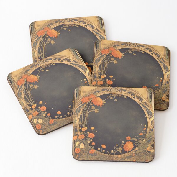 Item preview, Floral Art nouveau  designed and sold by MendaciousMina.