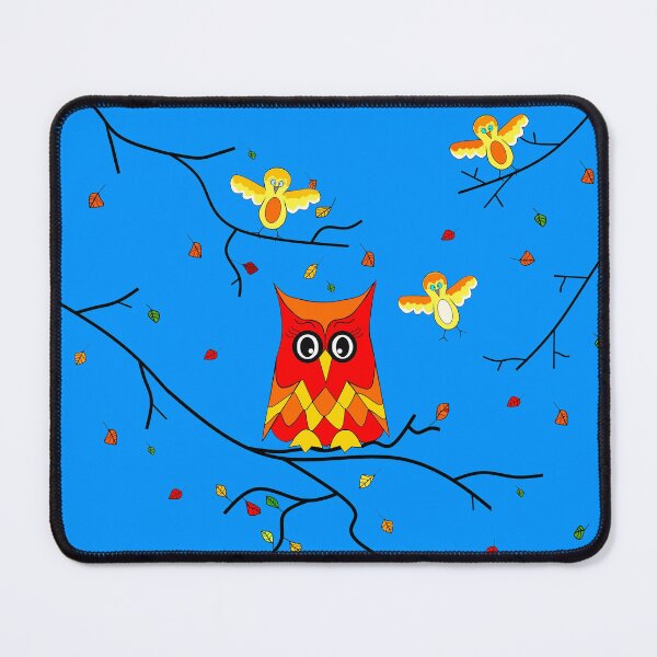 Item preview, Autumn Season Cute Owl And Birds designed and sold by Sartoris Art.