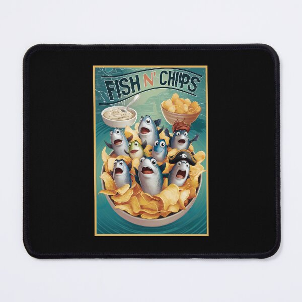 Item preview, Fish N' Chips - Food Pun designed and sold by MugsAndDuds.
