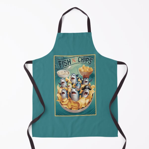 Item preview, Fish N' Chips - Food Pun designed and sold by MugsAndDuds.