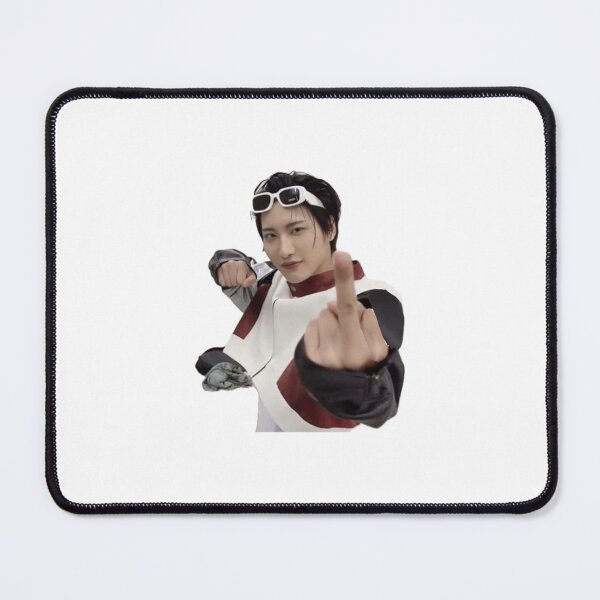 Item preview, Ateez seonghwa middle finger meme kpop sticker designed and sold by teezer designs.