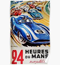 Le Mans Poster, Le Mans T-Shirt, 1956, Vintage Poster, Le Mans Aufkleber Poster