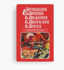 Dungeons & Diners & Dragons & Drive-Ins & Dives: Slightly Larger Image Canvas Print