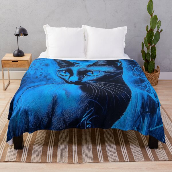 Item preview, Cat in Blue Light designed and sold by WitsandWonders.