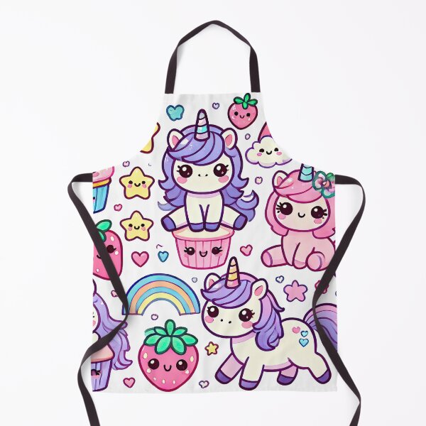 Item preview, Adorable Pink Unicorn Cupcakes with Rainbow Party Vibes Collection designed and sold by KawaiiCherryPie.