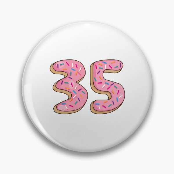 Item preview, Number 35 thirty five Shaped Like Donuts designed and sold by DonutsWords.