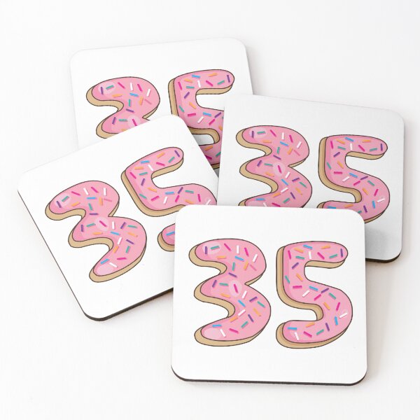 Item preview, Number 35 thirty five Shaped Like Donuts designed and sold by DonutsWords.