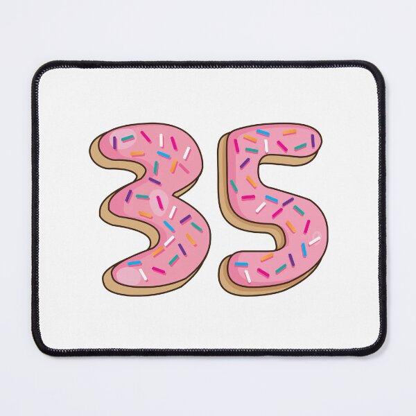 Item preview, Number 35 thirty five Shaped Like Donuts designed and sold by DonutsWords.