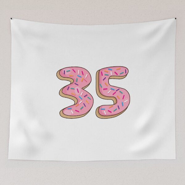 Item preview, Number 35 thirty five Shaped Like Donuts designed and sold by DonutsWords.