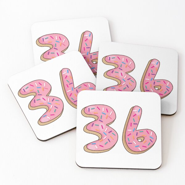 Item preview, Number 36 thirty six Shaped Like Donuts designed and sold by DonutsWords.