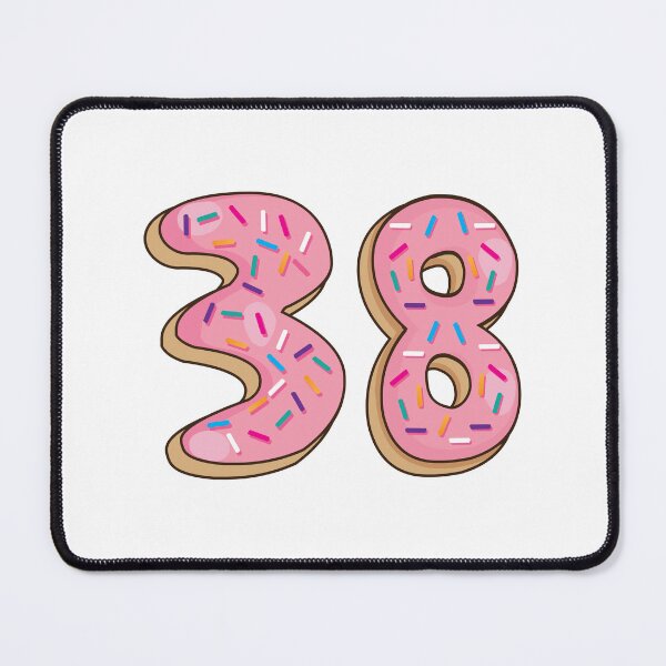 Item preview, Number 38 thirty eightShaped Like Donuts designed and sold by DonutsWords.