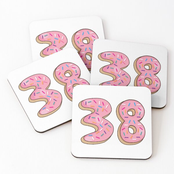 Item preview, Number 38 thirty eightShaped Like Donuts designed and sold by DonutsWords.