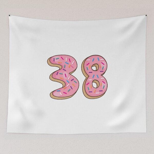 Item preview, Number 38 thirty eightShaped Like Donuts designed and sold by DonutsWords.