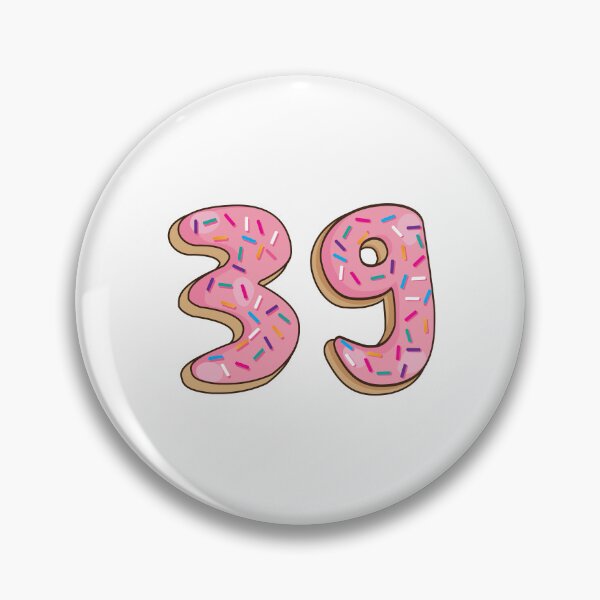 Item preview, Number 39 thirty nine Shaped Like Donuts designed and sold by DonutsWords.