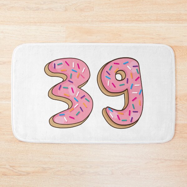Item preview, Number 39 thirty nine Shaped Like Donuts designed and sold by DonutsWords.