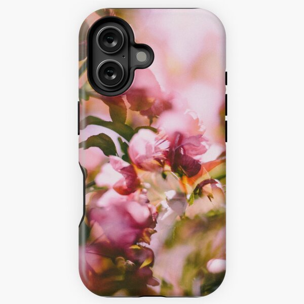 Double Exposure Pink Flurry of Blossoms iPhone Tough Case