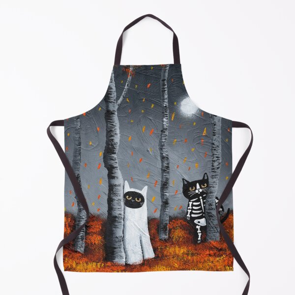 Item preview, Ghost and Skellie Cat in the Woods designed and sold by KilkennyCat Art.