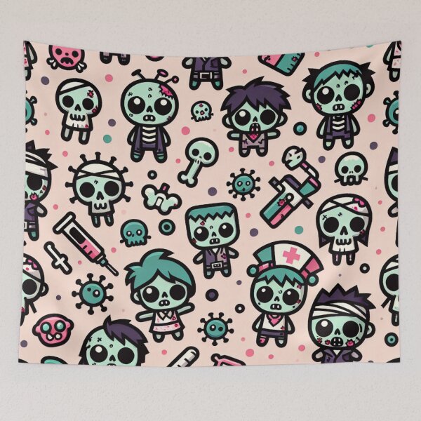 Item preview, Cute Zombie Wallpaper designed and sold by Travelcases.