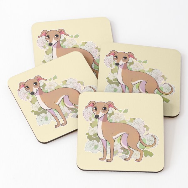 Artikelvorschau, Kawaii Whippet-Blumen entworfen und verkauft von Iluvmygreyhound.