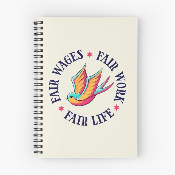 Item preview, Fair Wages Fair Work Fair Life - Swallow Traditional American Flash designed and sold by Picket Club.