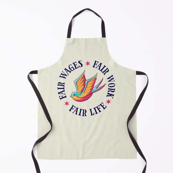 Item preview, Fair Wages Fair Work Fair Life - Swallow Traditional American Flash designed and sold by Picket Club.