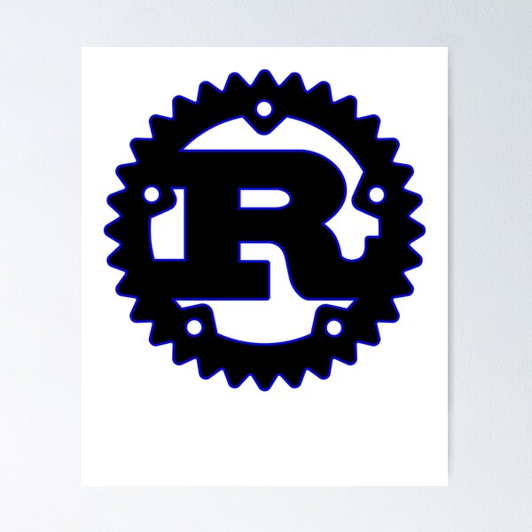 Artikel-Vorschau von Rust (Blue Outline) Logo Langarm-T-Shirt, designt und verkauft von Rainwater Merch.