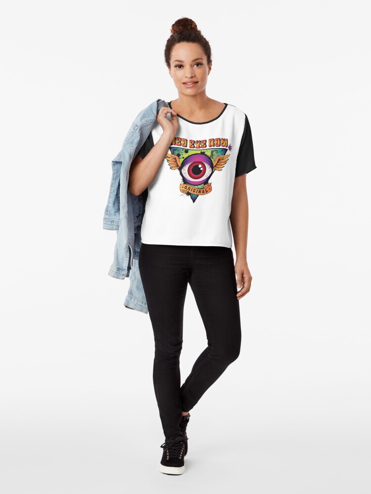 Alternate view of Red Eye Row Chiffon Top