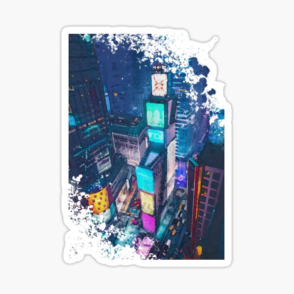 Item preview, NYC Time Square (watercolor) designed and sold by DJ45Artworks.