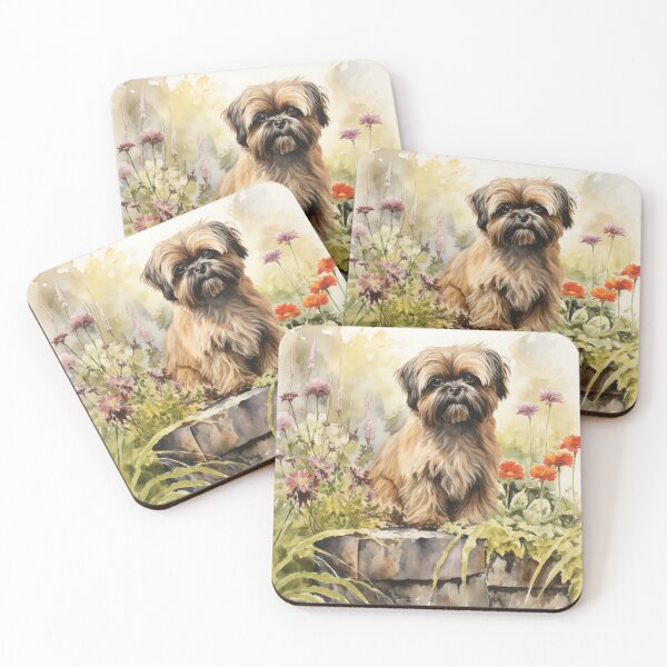 Artikelvorschau, Brüsseler Griffon mit Blumen entworfen und verkauft von Samuelsboro.