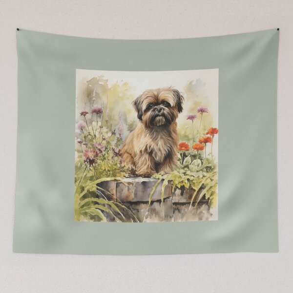 Item preview, Brussells Griffon with Flowers designed and sold by Samuelsboro.