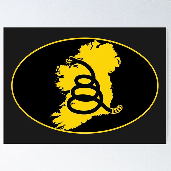Item preview, IRELAND - Freedom Is The Superpower - Modern Gadsden Snake Flag - Dont Tread On Me design designed and sold by pelagio.