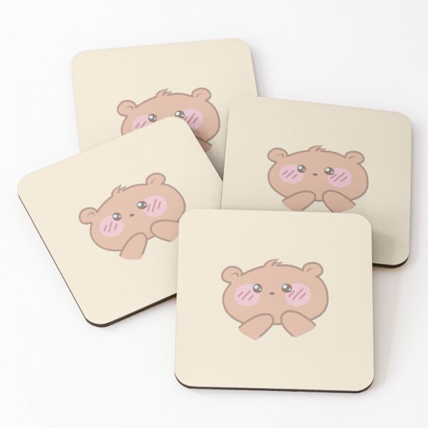 Item preview, Kawaii Cute Surprised Blushing Bear sticker designed and sold by Karidoodles.