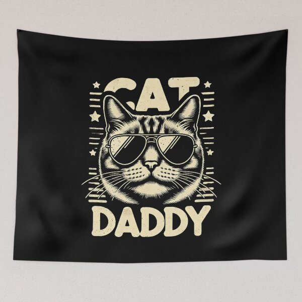 Item preview, Funky Cat Daddy with Sunglasses - Retro Eighties Flair designed and sold by PantatKiller.