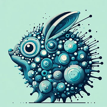 Artwork thumbnail, Friendly Space Alien Rabbit by Comicalcreation